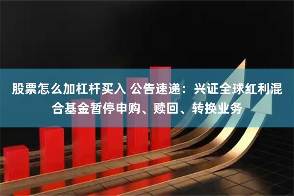 股票怎么加杠杆买入 公告速递：兴证全球红利混合基金暂停申购、赎回、转换业务