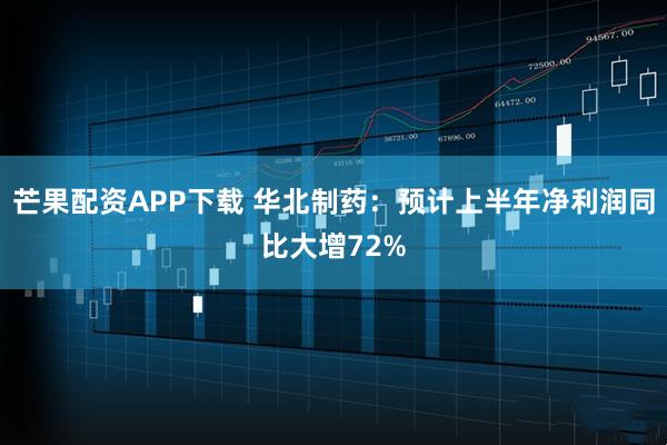 芒果配资APP下载 华北制药：预计上半年净利润同比大增72%